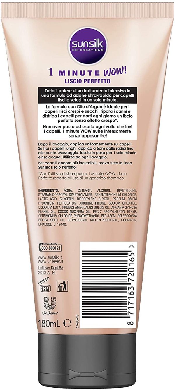 Sunsilk Trattamento Intensivo 1 Minute Liscio Perfetto, 180ml