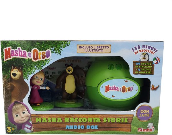 Simba - Masha Racconta Storie - 7101100076, + 3 Anni, Cassa Speaker Inclusi 2 Personaggi 130 Minuti con 24 Storie di Masha, Usb, Italiano e Inglese - immagine 5