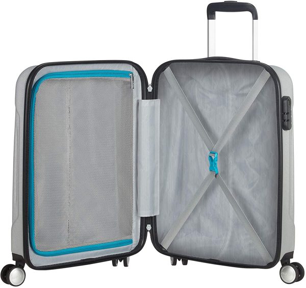 American Tourister Tracklite - Bagaglio a Mano, S (55 cm - 34 Litri), Argento (Silver) - immagine 2