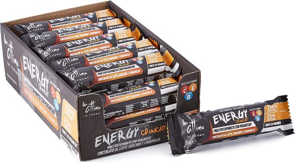 Un-Attimo in Forma, barretta cioccolato caramello e arachidi, energy, 24x50g, ricca di vitamine e con pochi zuccheri - immagine 5