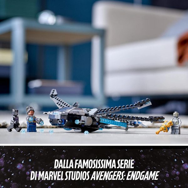 LEGO Super Heroes Il Dragone Volante di Black Panther, Giocattolo per Bambini di 8 Anni dei Supereroi Marvel Avengers, 76186 - immagine 6