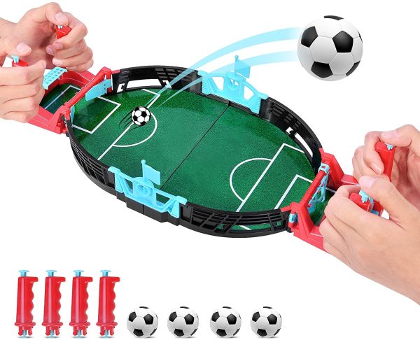 Kriogor Mini da Tavolo Gioco di Calcio, Mini Calcio Balilla Gioco Interessante da Tavolo Giocattoli Casuale Educativo Apprendimento Intelligente Giocattolo Regalo per Ragazzi Ragazze sopra 3 Anni