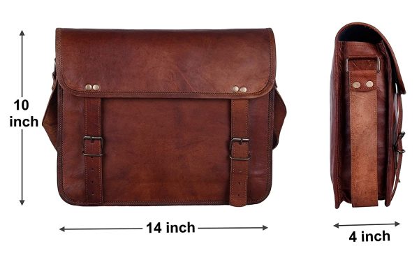 Borse in pelle da 13" pollici in vera pelle Messenger Messenger MacBook Air Pro Laptop Ipad Tablet Satchel Bag - immagine 5