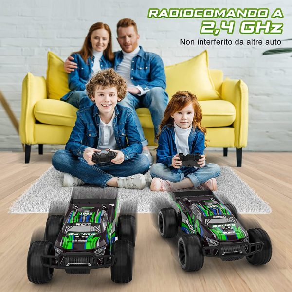 Macchina Telecomandata, Auto Rc Camion Macchinina Radiocomandata Veloce, 2.4GHz 15KM/H Giochi All'aperto Fuoristrada Giocattolo Regalo Natale per Bambini Ragazzo Ragazza 5 6 7 8 9 10 Anni - immagine 3