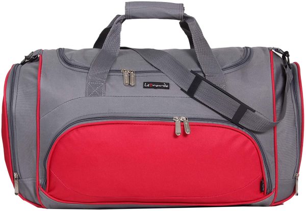 Borsa per lo sport Leonardo Borsone Palestra Sportivo in Tessuto Tela Borsa a Spalla da Viaggio Borsa con Scomparti Separati Unisex per Uomini e Donne