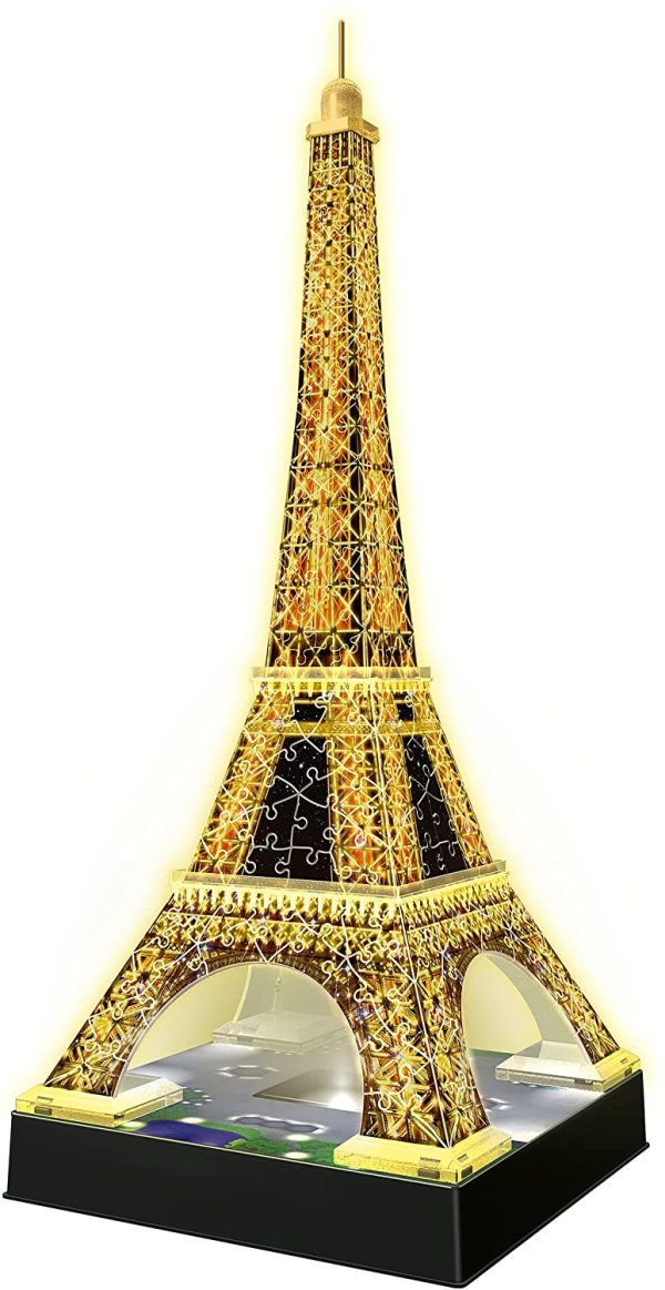 Ravensburger 11668 Puzzle 3D, Sistema Solare, 540 Pezzi & 12579 Puzzle 3D Torre Eiffel, Edizione Speciale Notte Con Led, 216 Pezzi