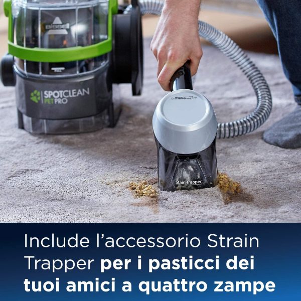 BISSELL SpotClean Pro Pet 15585 Pulitore Portatile, Nero Verde