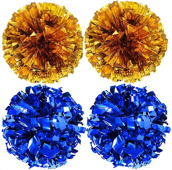 Xinlie PON PON in Plastica per Cheerleaders Cheerleading Pom Poms Pompon Cheerleader Mano Fiori Cheerleader Pompoms PON-PON Cheerleading Pompon Sport Danza Allegria Pompon di Plastica (4 Pezzi) - immagine 8