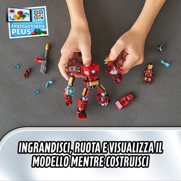 LEGO Super Heroes Marvel Avengers Mech Iron Man, Playset con Figura Mobile da Combattimento, per Bambini dai 6 Anni in su, 76140 - immagine 2