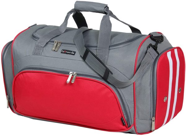 Borsa per lo sport Leonardo Borsone Palestra Sportivo in Tessuto Tela Borsa a Spalla da Viaggio Borsa con Scomparti Separati Unisex per Uomini e Donne - immagine 2