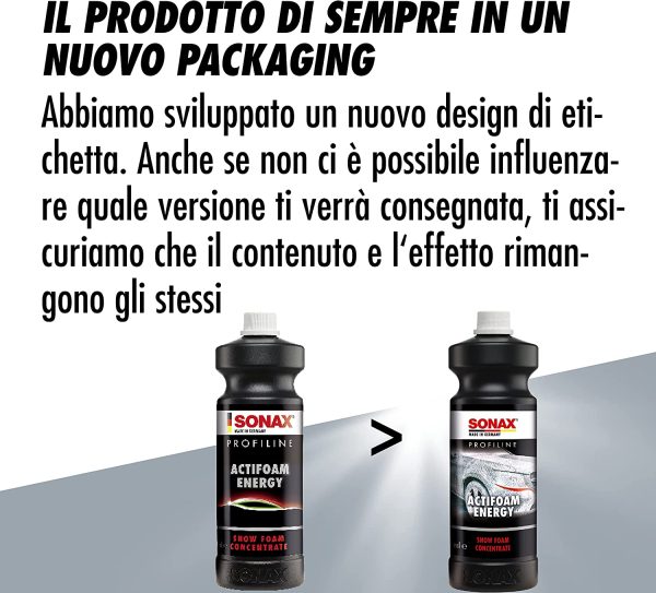 Profiline Actifoam Energy, Potente Detergente, Scioglie lo Sporco con elevato Potere Schiumogeno, Piacevole Profumazione, 1 l, Articolo Numero 06183000 - immagine 4