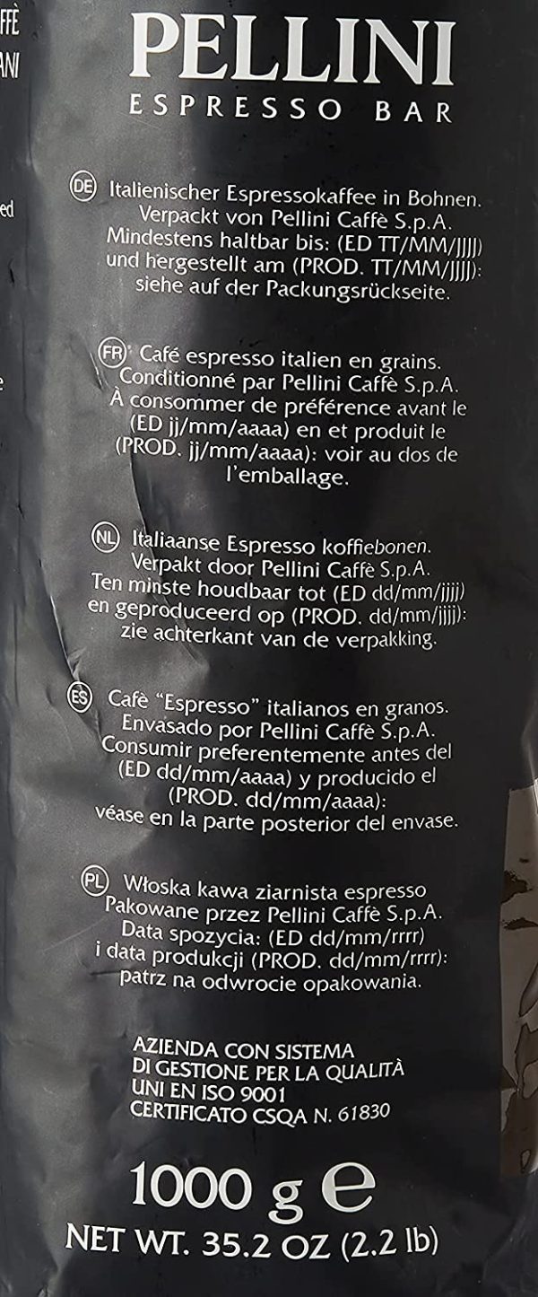 Pellini Espresso Bar Miscela di Caff?? in Grani, 1000g - immagine 6