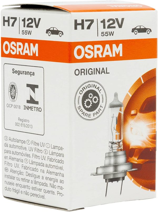 OSRAM Original 12V H7 Lampada Alogena per Proiettori 64210, Confezione Singola