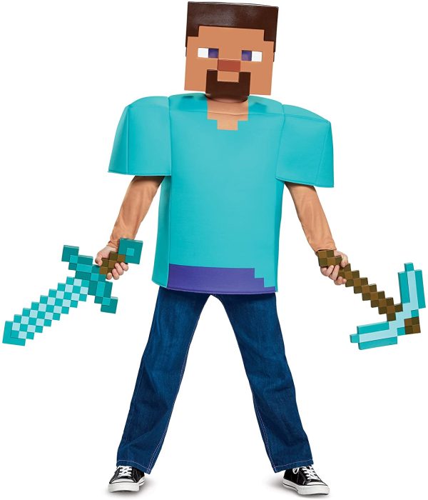 DISGUISE- Piccone diamantato Minecraft Accessorio per Costume, Colore Diamante, Taglia Unica, 65685