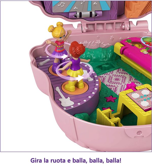 Polly Pocket- Cofanetto Lama Music Party con Micro Bambole di Polly e Lila, Accessori Giocattolo per Bambini 4+Anni, GKJ50 - immagine 2