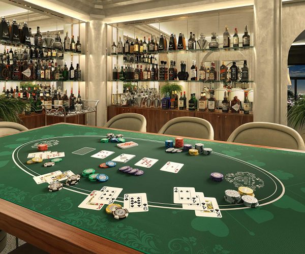 Tappetino da Poker di Design Verde in 140 x 75cm per Il Proprio Tavolo da Poker - Telo da Poker Deluxe - Tappeto da Poker - Tappeto da Poker - Tampone da Tavolo da Poker - immagine 2