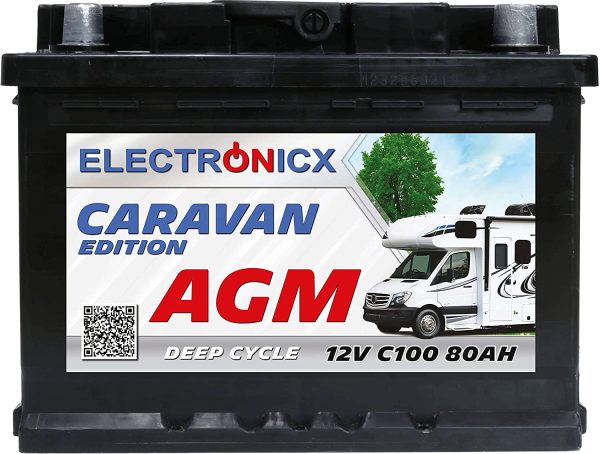 Caravan Edition V2 Batteria AGM 80 AH 12V Motorhome Boat Supply - immagine 4