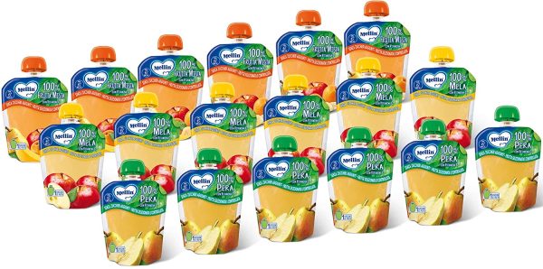 Mellin, Pouch Merenda 100% Frutta con Vitamina C - Mix Gusti - 18 Confezioni da 90 gr - immagine 3