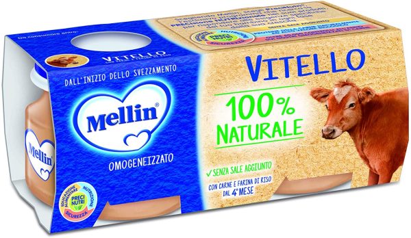 Mellin Omogeneizzato 100% Naturale, Mix Gusti Carne, 24 Vasetti da 80 gr - immagine 3