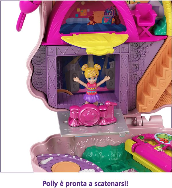 Polly Pocket- Cofanetto Lama Music Party con Micro Bambole di Polly e Lila, Accessori Giocattolo per Bambini 4+Anni, GKJ50 - immagine 3