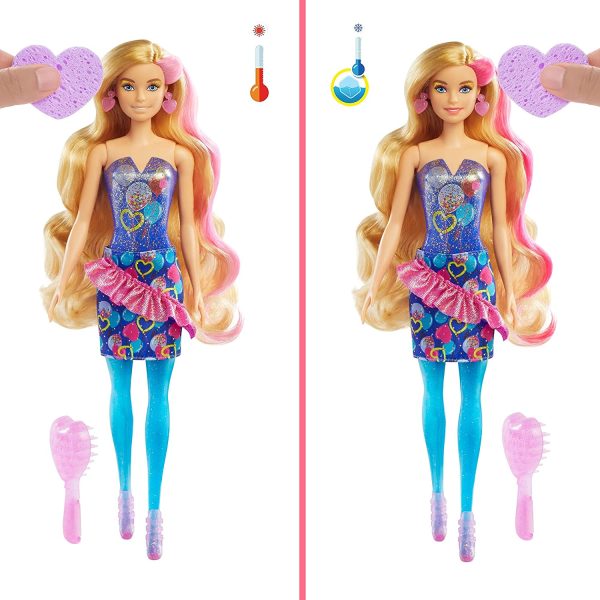 Barbie - Bambola Color Reveal con 7 Sorprese Linea Party, Giocattolo per Bambini 3+Anni, GTR96 - immagine 9