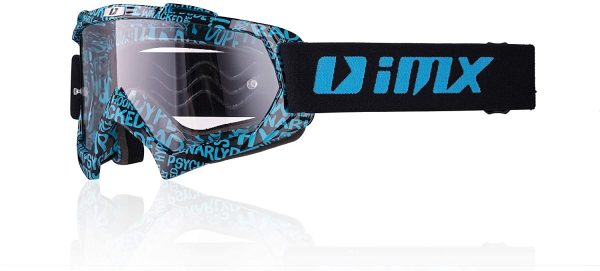 Occhiali IMX Mud | Lente trasparente | Cinturino con stampa in silicone | Schiuma a tre strati | Una lente inclusa | Motocross Enduro Mtb Downhill Freeride - immagine 3