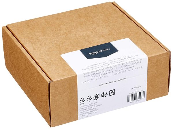 Amazon Basics - Filamento per stampanti 3D, in polilattato (PLA), 1,75 mm, bianco, 1 kg per bobina - immagine 2