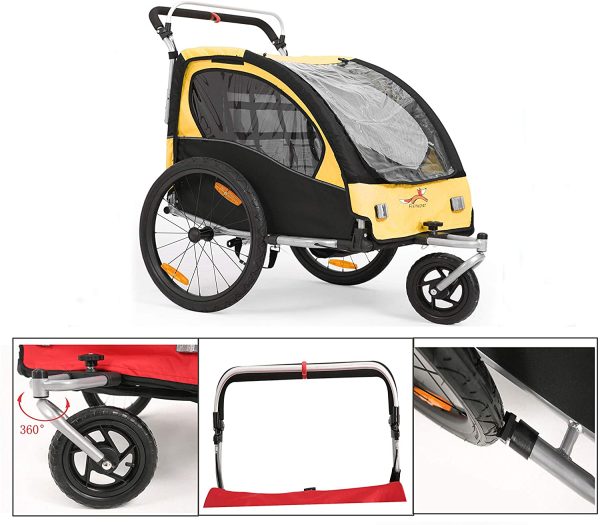 Fiximaster BT502 - Portabici girevole a 360?? per bambini, con maniglia freno e ruota protettore - immagine 7