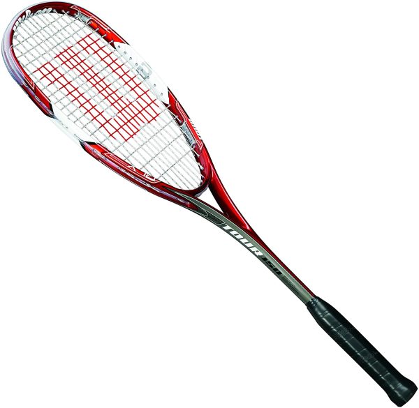 Wilson Racchetta da Squash Unisex, per Gioco in Tutte Le Aree, per Giocatori esperti, Tour 150, Potenza, Misura Unica, Rosso/Bianco, WRT912330 - immagine 3