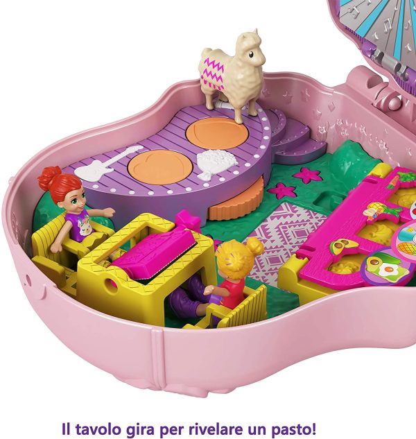 Polly Pocket- Cofanetto Lama Music Party con Micro Bambole di Polly e Lila, Accessori Giocattolo per Bambini 4+Anni, GKJ50 - immagine 9