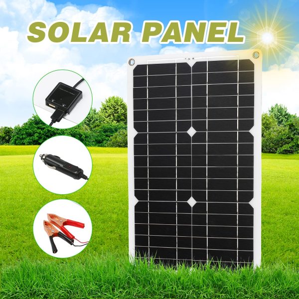 Kit Pannello Solare 18W 12V Doppia Porta USB Modulo Monocristallino Off Grid con Regolatore di Carica Solare - immagine 8