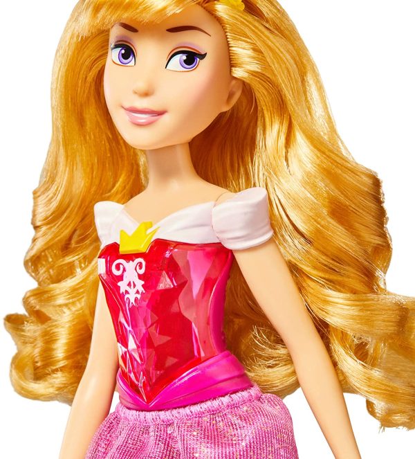 Hasbro Disney Princess Royal Shimmer-Bambola di Aurora, fashion doll con gonna e accessori, giocattolo per bambini dai 3 anni in su