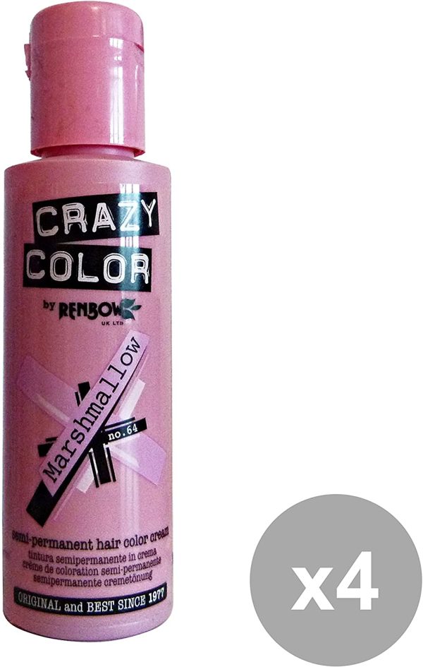 Set 4 CRAZY COLOR 64 MARSHMAlloW 100 Ml. Prodotti per capelli - immagine 2