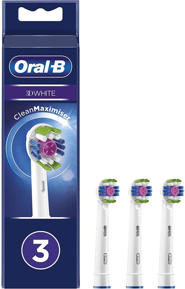 Oral-B 3D White Testine di Ricambio per Spazzolino Elettrico con Tecnologia CleanMaximiser, Confezione da 3 Pezzi - immagine 6