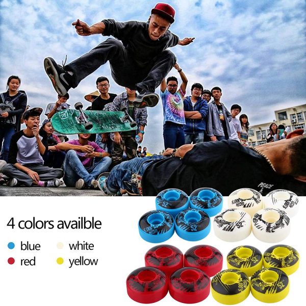 Bnineteenteam Ruote da Skateboard, 52 mm x 30 mm 4 Pezzi/Set Ruote da Skateboard Longboard in PU - immagine 8