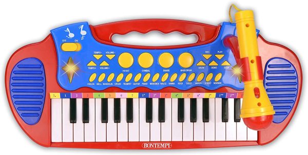 Bontempi 13 3240 - Tastiera 32 tasti microfono e sgabello