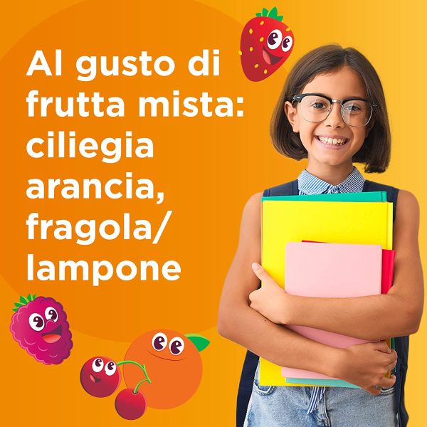 Multicentrum Vitagummy Integratore alimentare di vitamine e minerali formulato per Bambini 3+, con Vitamina D e Iodio, gusto frutta mista, 30 caramelle gommose da consumare dove e quando vuoi - immagine 7