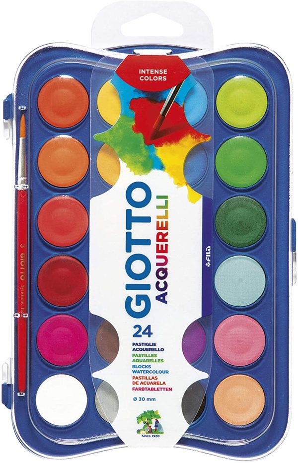 304000 Tempera Extra In Tubetto 12 Ml, 12 Colori, 12 Pezzi & Acquerelli In 24 Colori, Pastigle Da 30Mm, Con Pennello - immagine 4