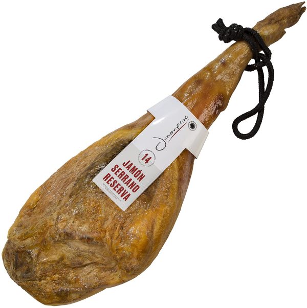 Prosciutto Spagnolo Serrano Riserva + Porta Prosciutto + Coltello 6.2 - 6.8 Kg - Jamon Serrano Crudo - immagine 7