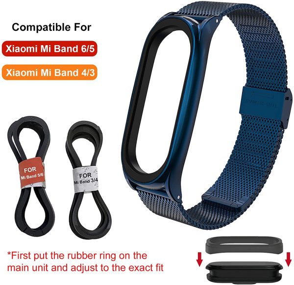 BDIG Cinturino per Mi Band 6 Cinturini Metallo in Acciaio Inossidabile MiBand 5 Bracciale di Ricambio Braccialetto con Links Strumento di Rimozione da Polso Sostitutivo Wristband Cinturini Mi Band 4/3 - immagine 5