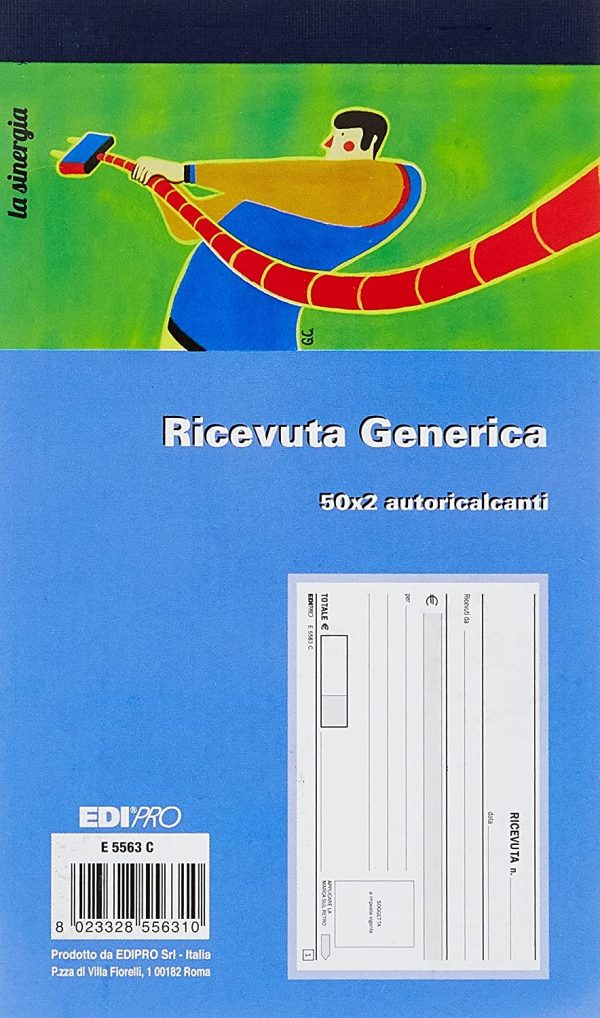 EDIPRO - E5563C - Blocco ricevuta generica 50x2 autoricalcante f.to 9,9x17 - immagine 3