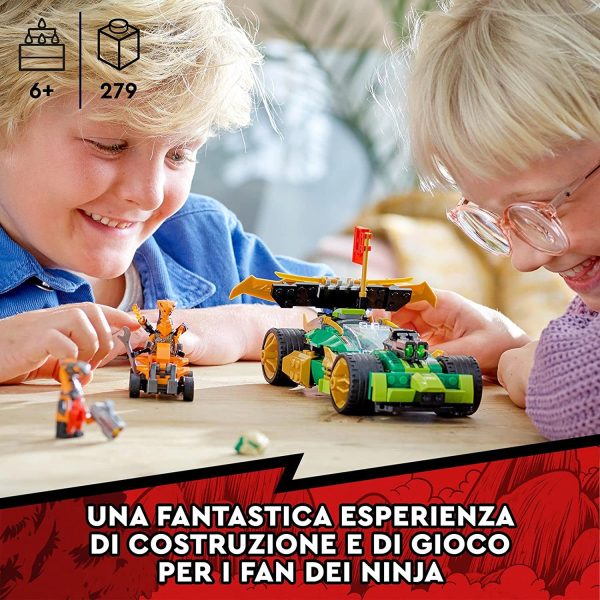 LEGO NINJAGO Auto da Corsa di Lloyd - EVOLUTION, Set per Bambini di 6 Anni con Quad, Guerrieri Serpente e Banner da Collezione, 71763 - immagine 3