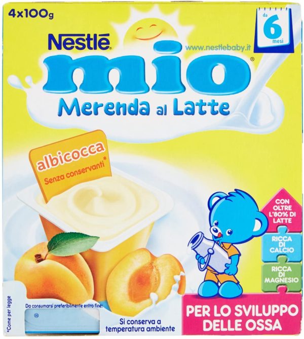 Nestl?? Mio Merenda al Latte e Albicocca senza Glutine, 4 x 100g - immagine 4