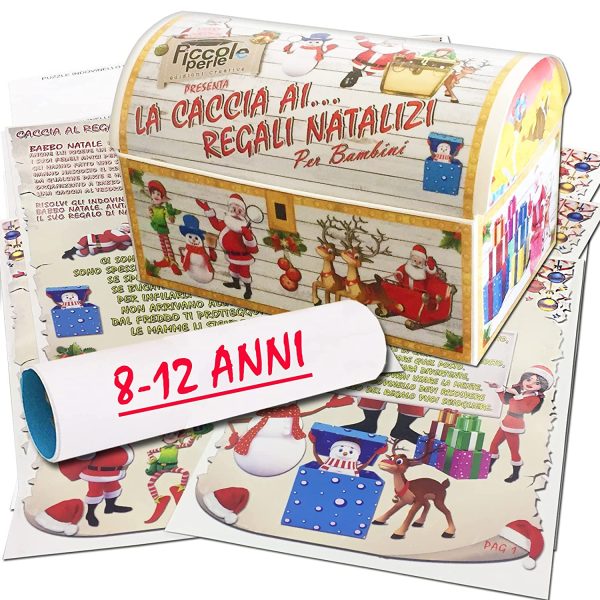 Caccia al tesoro natalizia in scatola per casa 8-12 anni - Giochi natalizi per bambini - Caccia al regalo di Babbo Natale - Caccia al tuo regalo di Natale - Giochi di natale per bambini - immagine 7