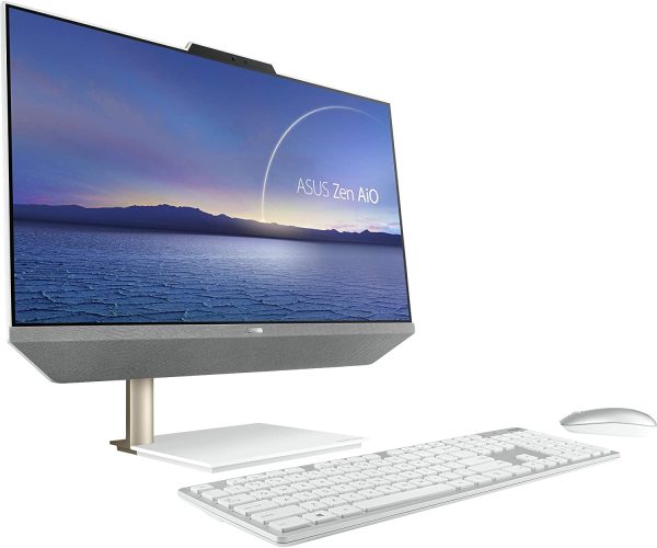 Zen AiO A5401WRPT#B097C6W7J8, Desktop All-in-One con LCD Touchscreen da 23,8" FHD, Intel Core i7-10700T, RAM 16GB DDR4, 512GB SSD PCIE, NVIDIA GeForce MX330 2GB GDDR5, Win 10 Home, Bianco