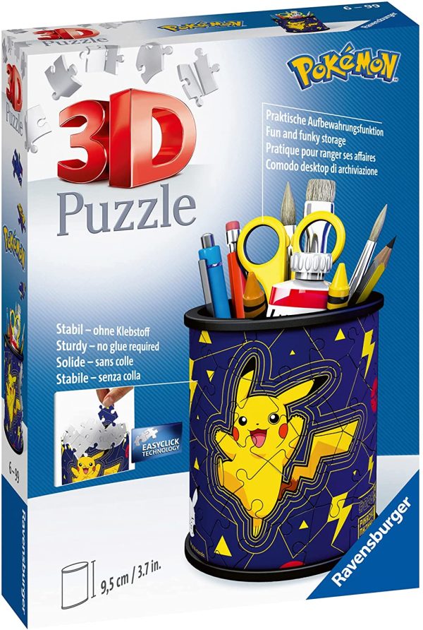 Ravensburger 3D Puzzle 11257 9, Portapenne Pokemon, Et?? Raccomandata 6+, Puzzle Ravensburger Alta Qualit?? - immagine 2