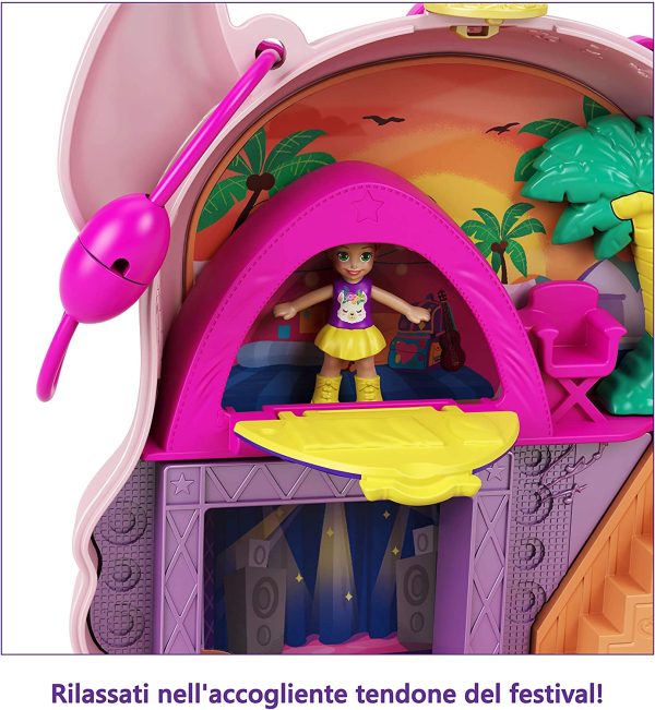 Polly Pocket- Cofanetto Lama Music Party con Micro Bambole di Polly e Lila, Accessori Giocattolo per Bambini 4+Anni, GKJ50 - immagine 4