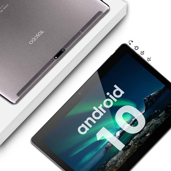 Tablet 10 Pollici 8 Core -  Android 10.0 Certificato da Google GMS Tablet 4G LTE,4 GB di RAM e 64 GB, Doppia SIM,GPS,WiFi,Ttastiera Bluetooth,Mouse,Custodia per Tablet e Altro Incluso - Gray - immagine 4