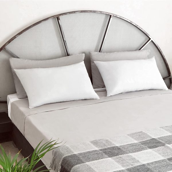 Cuscini Letto Coppia di Guanciali 40x70 per Dormire Imbottitura Standard Antiacaro Anallergico Traspirante Rettangolare per Matrimoniale Singolo con Federa in Cotone e Poliest. Sfoderabile e Lavabile - immagine 3