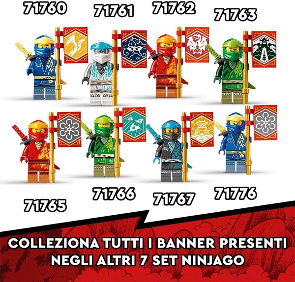 LEGO NINJAGO Auto da Corsa di Lloyd - EVOLUTION, Set per Bambini di 6 Anni con Quad, Guerrieri Serpente e Banner da Collezione, 71763 - immagine 8